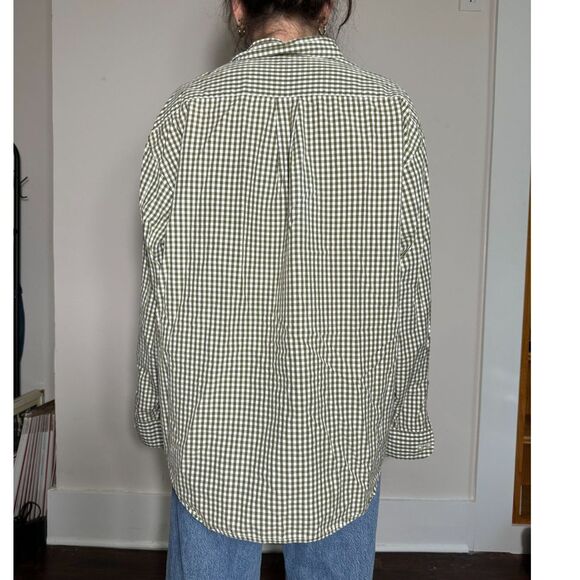 Vintage 100% Cotton Turnbury Green Checkered Buttonup Shirt Size XL - Picture 4 of 9